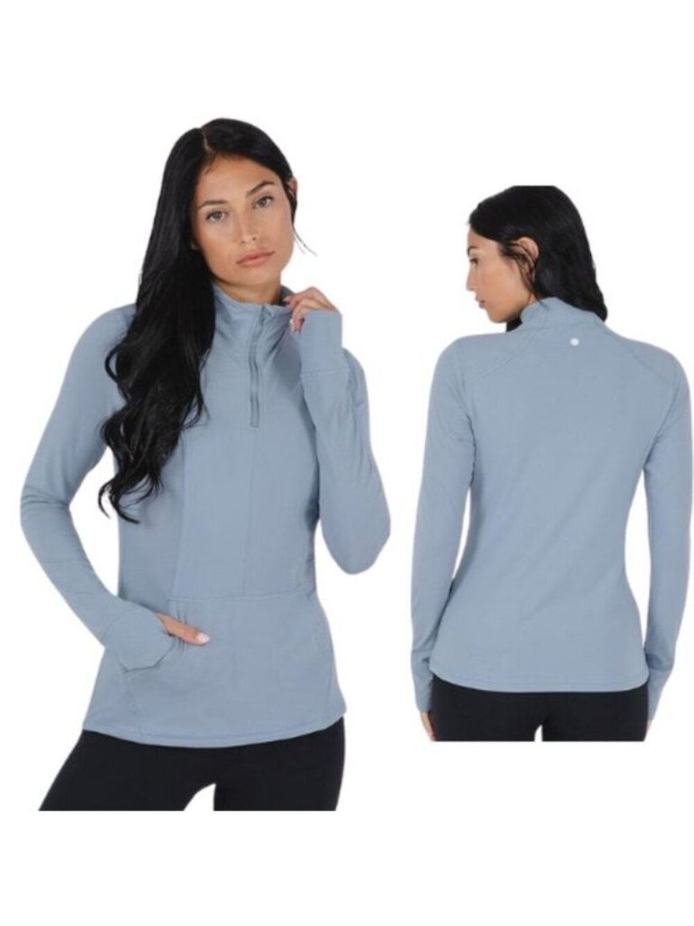 Yogalicious  Half Zip Lightweight XS Athletic Jacket – Slim Fit w/ Thumbhole NWT